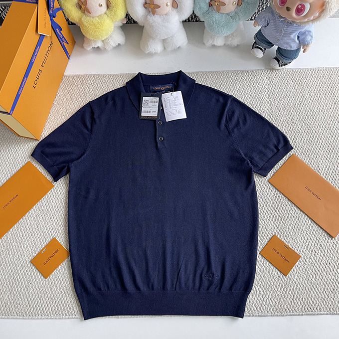 lv louis vuitton knit polo shirt